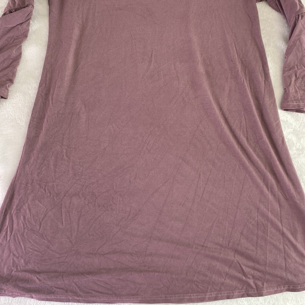 Simply Southern velvet mauve bell sleeve midi dress - Picture 6 of 17